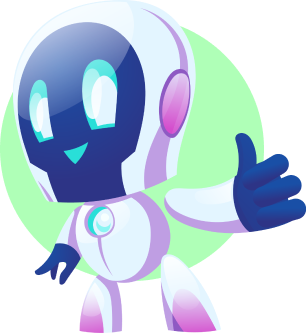 happy robot illustration