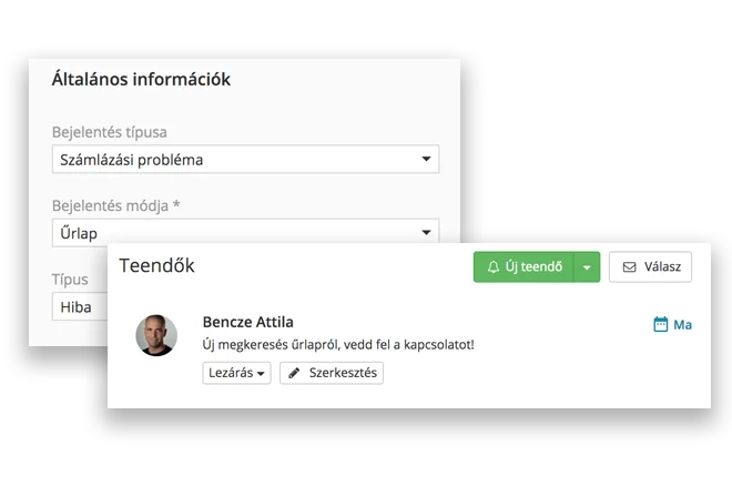 ügyfélkezelő rendszer
